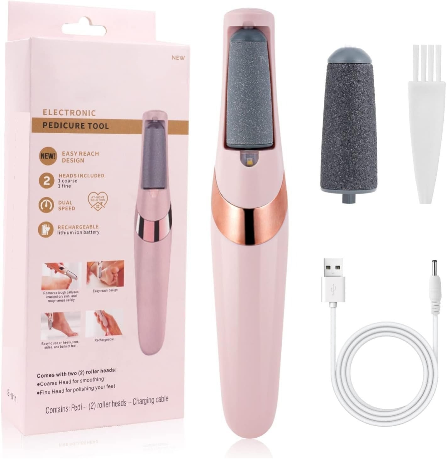 Rechargeable Electronic Pedicure Tool & Foot Callus Remover (Electric Foot File)