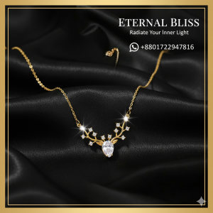 18K গোল্ড প্লেটেড ডিয়ার এন্টলার নেকলেস COD: 404