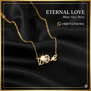 18K গোল্ড প্লেটেড লাভ নেকলেস COD: 405