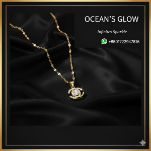 18K গোল্ড প্লেটেড ক্রিসেন্ট পেন্ডেন্ট নেকলেস COD: 402